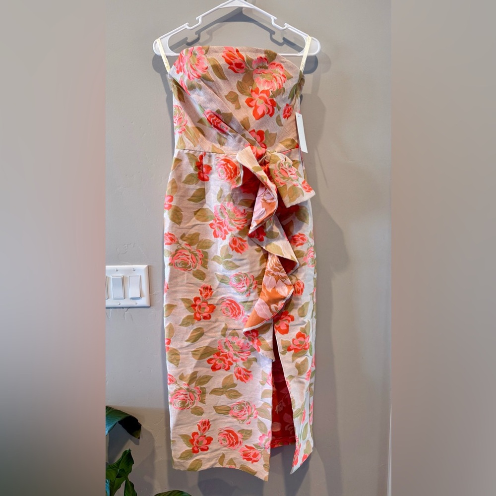 Shoshanna Merlin Dress CORAL BEIGE COLOR - Picture 5 of 7